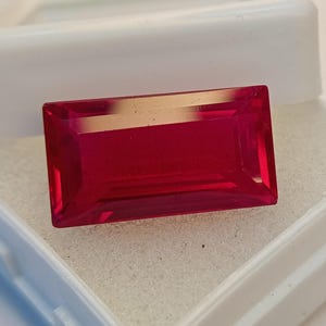 12-14 Ct Shape Baguette Cut Certified Natural Red Ruby Gemstone Jewelry Earing Making Top Quality Ruby Best Sale Rings Size Gemstone