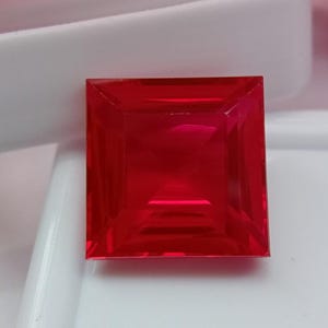 Red Ruby Mogok Princess Cut 11-13 Ct Natural Certified Loose Gemstone Best Top Quality Gemstone BD241