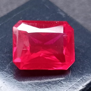 10-12 Ct Certified Natural Mozambique Ruby | Blood Red Radiant Cut  | AAA Flawless Quality Ruby for Jewelry Loose Gemston