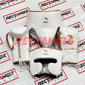 Personalisierte Fliegen Boxen Sparring Set Handschuhe Kopfschutz & Tiefschutz Komplettset Kit