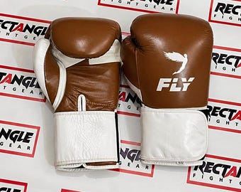 Personalized Pro Fly Sparring Boxing Gloves Custom Leather Training Muay Thai MMA Gloves