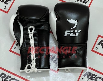 Personalized Super Lace Fly Boxing Gloves Custom Leather Training Gloves
