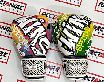 Personalized Twins Sparring Boxing Gloves Printed Training Pro MMA Muay Thai Gloves