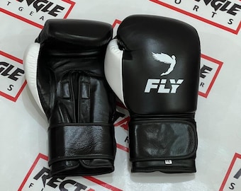 Personalized Pro Fly Sparring Boxing Gloves Custom Leather Training Muay Thai MMA Gloves