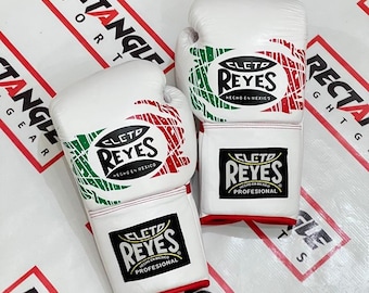 Cleto Reyes bokshandschoenen Mexicaanse vlag leren trainingshandschoenen met veters