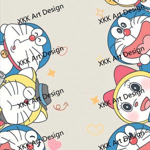 The mobile phone wallpaper can print a set of five anime works, murals,Doraemon anime prints and downloadable artworks.