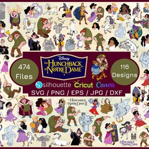 The Hunchback of Notre Dame svg , quasimodo svg, notre dame svg, quasimodo cricut, quasimodo cut file, esmeralda svg, hunchback svg
