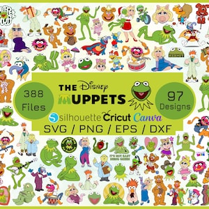 The Muppets SVG Bundle, baby muppets, KERMIT and friends, muppets cutting files, baby kermit , kermit svg, muppets for cricut , kermit png
