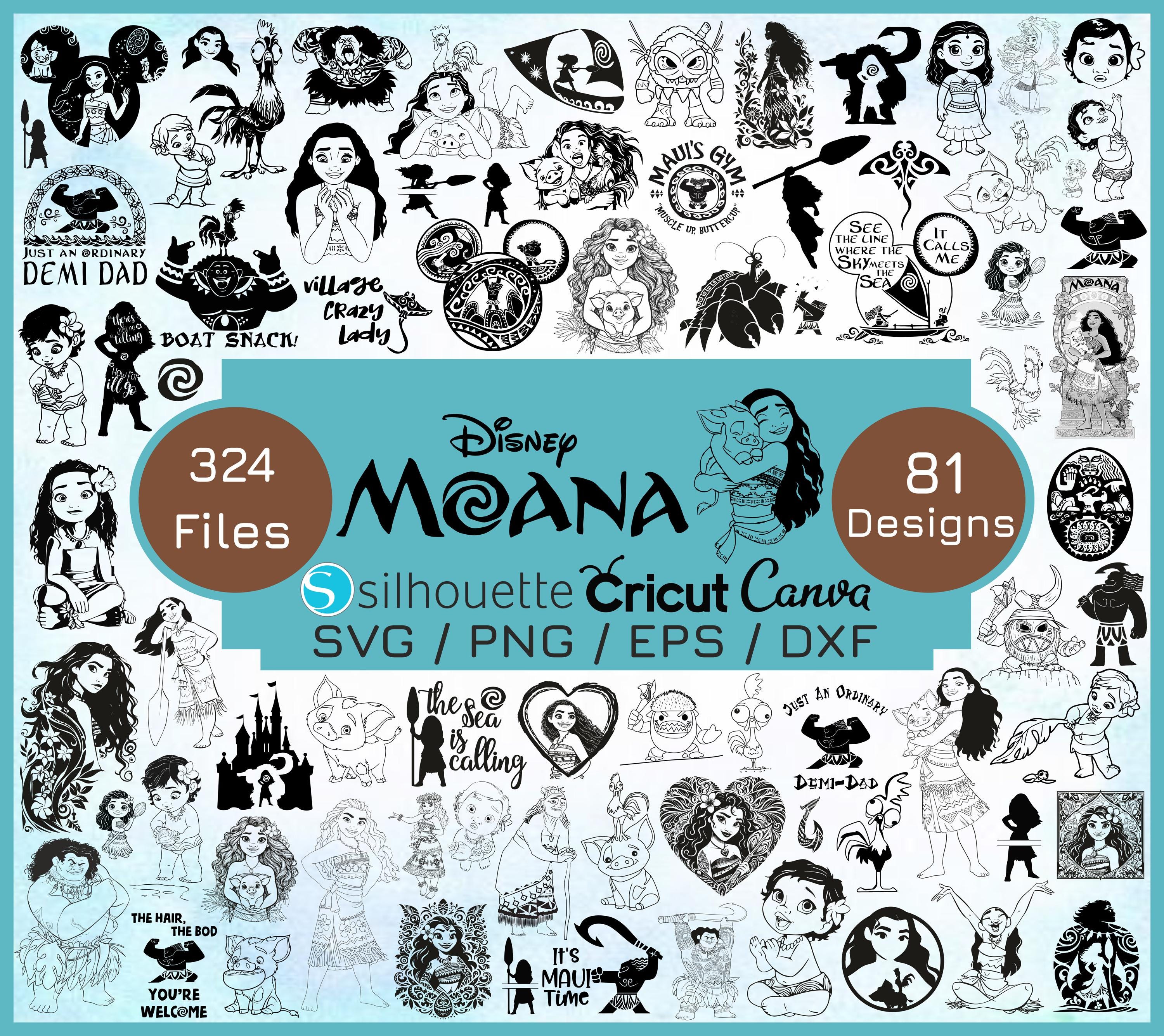Moana svg bundle, Moana silhouette svg bundle, moana svg cut files, moana clipart, moana, cut files for cricut silhouette, Outline, svg, png