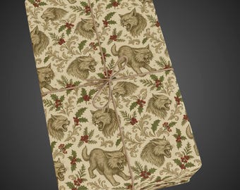 Yule Cat Wrapping Paper Creepmas Icelandic Folklore Gothic Holiday Toile