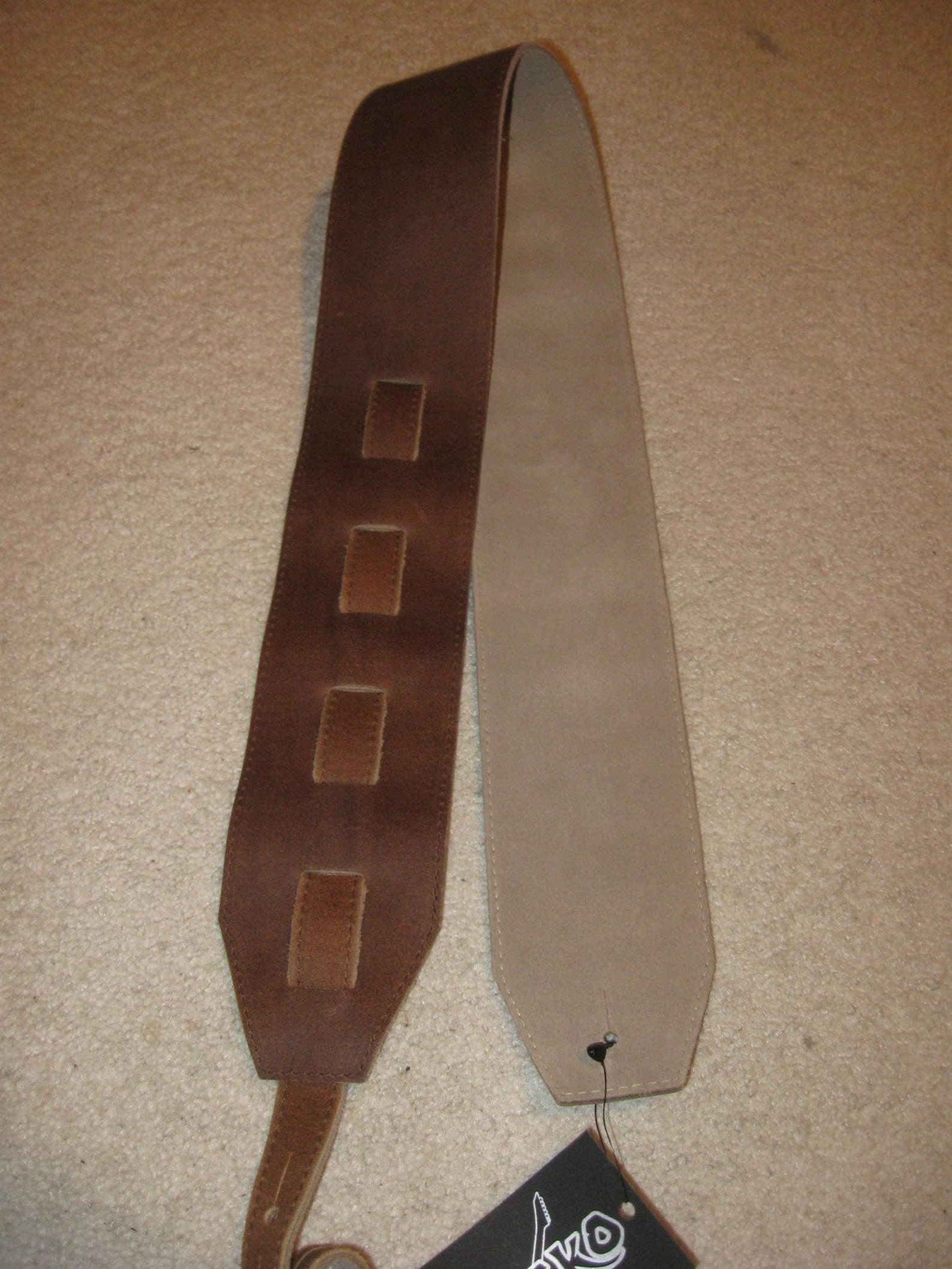 Leather Guitar Strap Brown Modern Series Collection Etsy