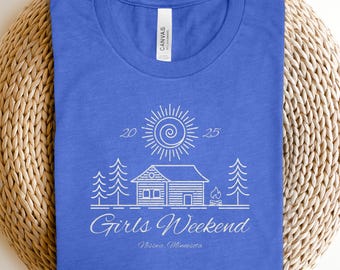 Mädchen Wochenende See Cabochon Reise Shirt | Personalisierte Ziel Tee
