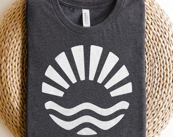 Sun and Waves Graphic Tee | Unisex Summer Vacation Shirt
