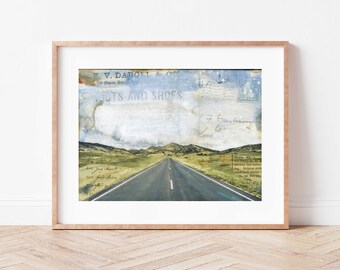 Open Road Print Colorado Print Western Landscape Highway Desert and Mountains Wide Open Sky 8x10 up to 16x20 "Open Road II"