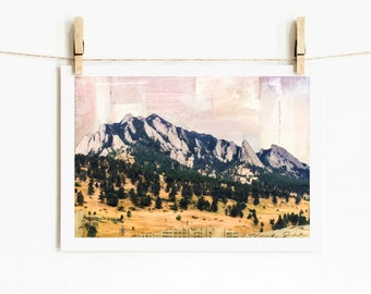 Mountain Print Colorado Print Mountains Wall Art Print  Mountain Art Colorado Art Landscape Print 8x10 up to 16x20 "Meet me in Boulder"