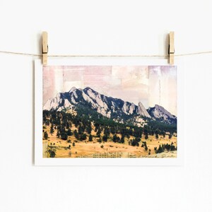 Mountain Print Colorado Print Mountains Wall Art Print  Mountain Art Colorado Art Landscape Print 8x10 up to 16x20 "Meet me in Boulder"