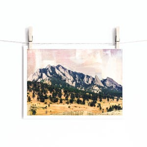 Boulder Flatirons Print Boulder Colorado Print Colorado Wall Decor Colorado Art Wall Art Boulder Print 8x10 up to 24x36 "Meet me in Boulder"