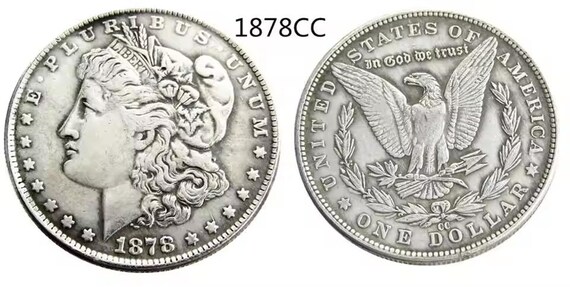 1878-CC モルガン・ダラー・レプリカ – 銀メッキ米国コピーコイン