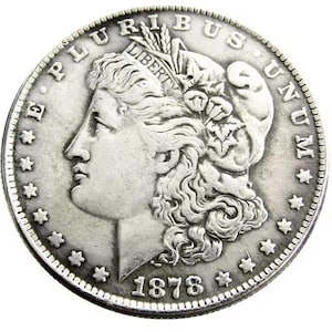 1878-CC Morgan Dollar Replica – Silver Plated US Copy Coin