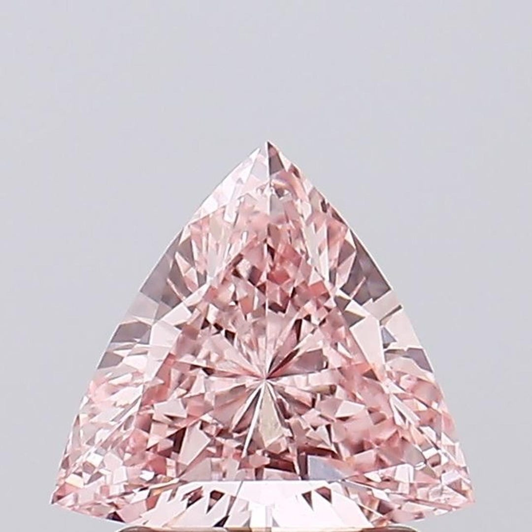 Pink Triangle Cut Lab Grown Diamond Loose Stone | IGI Certified Fancy ...