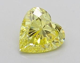 IGI Certified Heart Cut Lab Grown Diamond | Loose Fancy Yellow VS Clarity CVD Diamond | Sustainable Stone for Custom Jewelry