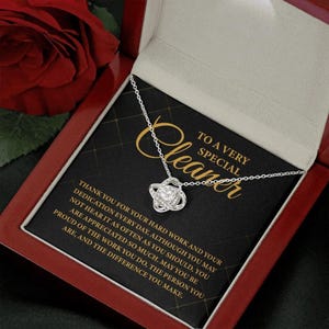 To A Very Special Cleaner Necklace, Gift For Lady Housekeeper, Cleaner Appreciation Gift, Cleaner Lady Gift, Cleaner Thank You Necklace