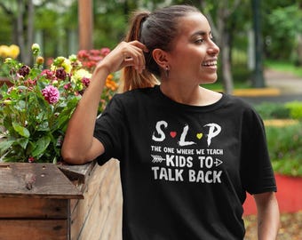 Camiseta de profesor de SLP, camiseta de logopeda, regalos de SLP, camiseta de lenguaje de señas, camiseta de logopeda, camiseta de patología del lenguaje