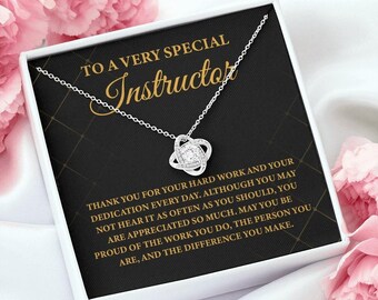 Zu einer ganz besonderen Ausbilder-Halskette, bester Ausbilder-Schmuck, Geschenk für Ausbilder, tolle Ausbilder-Halskette, Liebesknoten für Ausbilder
