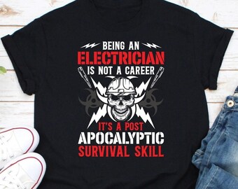 Shirt elektricien elektricien zijn is geen carrièreshirt, shirt elektricien baan, shirt elektriciteit werk minnaar, cadeau elektrotechnisch ingenieur