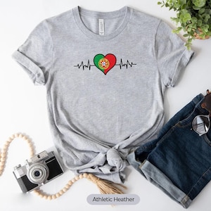 Portugal Herzflagge Shirt, Portugal National Shirt, Portugal Vaterländisches Shirt, portugiesischer Freund Geschenk, portugiesischer Bürger Shirt