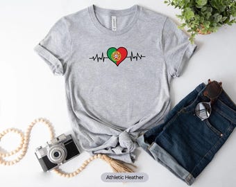Koszulka z flagą Portugalii, Koszulka narodowa Portugalii, Koszulka patriotyczna Portugalii, Prezent dla przyjaciela Portugalii, Koszulka obywatelska Portugalii
