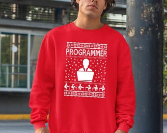 Sudadera navideña de programador, suéter navideño feo, suéter tecnológico, suéter de desarrollador de software, humor de programación, sudadera de programador geek