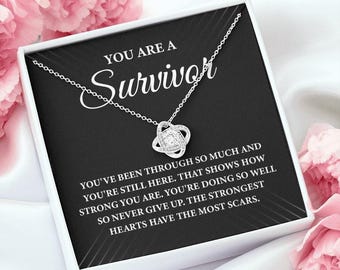 You Are A Survivor Necklace, Warrior Gift, Survivor Gift, Recovery Necklace, Encouragement Gift, Strength Gift, Cancer Survivor Necklace