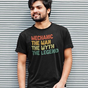 Mechanic The Man The Myth The Legend Shirt, Automotive Technician Shirt, Auto Mechanic Shirt, Gift For Mechanic, Mechanic Dad Shirt image 2