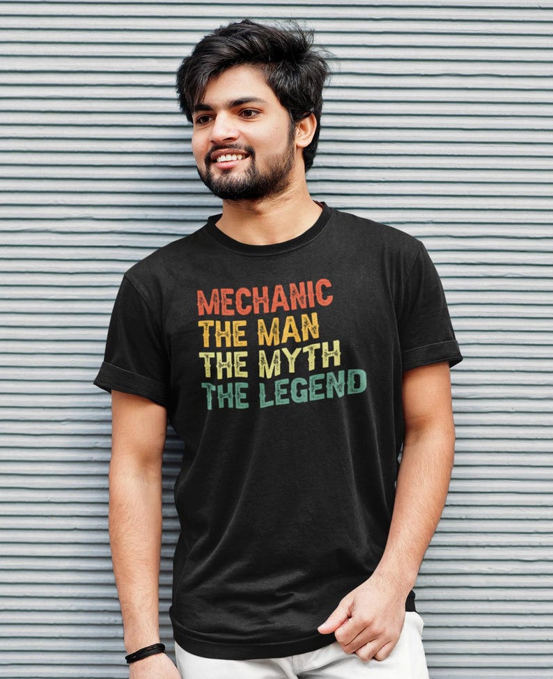 Mechanic The Man The Myth The Legend Shirt, Automotive Technician Shirt, Auto Mechanic Shirt, Gift For Mechanic, Mechanic Dad Shirt image 2