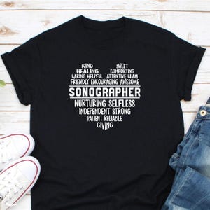 Sonographer Heart Shirt, Sonographer Gift, Sonographer Shirt, Sonography, Cardiac Sonography, Ultrasound Tech Gift, RDCS Tee, Radiology Gift