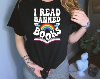 I Read Banned Books Shirt, Book Reading Shirt, Book Worm Shirt, Book Lover Shirt, Literature Shirt, Librarian Shirt, Gift For Readers