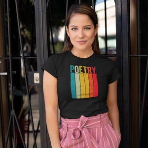 Funny Retro Vintage Poetry Shirt, Poetry Shirt, Poem Writer Shirt, Poet Gift, Gift for Writer, Eat Sleep Poetry Shirt, Poetry Appreciation