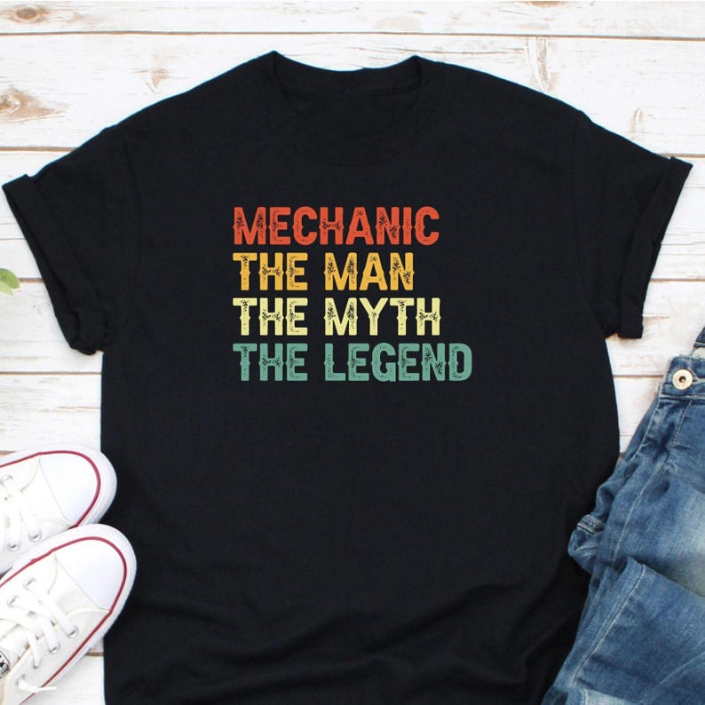 Mechanic The Man The Myth The Legend Shirt, Automotive Technician Shirt, Auto Mechanic Shirt, Gift For Mechanic, Mechanic Dad Shirt image 1