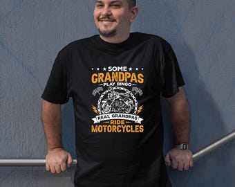 Camiseta de abuelo jugando a Bing, abuelos de verdad montan en moto, camiseta de moto, camiseta divertida de motociclista, pandilla de abuelos motociclistas, abuelo motociclista