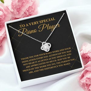 To A Very Special Piano Player Necklace, Gifts For Pianist, Piano Jewelry Gift, Piano Lover Necklace Gift, Piano Teacher Appreciation Gift