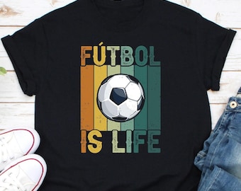 Maglietta Futbol Is Life, Maglietta da calcio, Maglietta da calcio, Maglietta per gli amanti del calcio, Maglietta della squadra di calcio, Maglietta da partita di calcio, Maglietta da giocatore di calcio