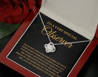 To A Very Special Observer Necklace, I Am An Observer Gift, Gift For Observer, Best Observer Ever Necklace, Observer Birthday Gift Idea