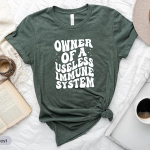 Owner Of A Useless Immune System Shirt, Autoimmune Disease Awareness, Primary Immunodeficiency Syndrome, Lupus Awareness, Chronic Illness