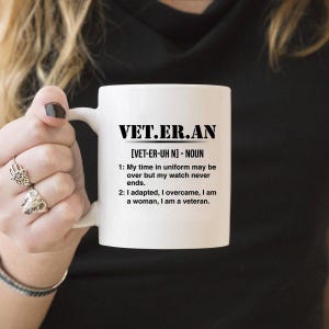 Veteran Definition Mug, US Army Veteran Mug, Military Veteran Mug, Gift From Veteran Parent, Funny Vietnam Veteran Mug, Veteran Dad Gift Mug