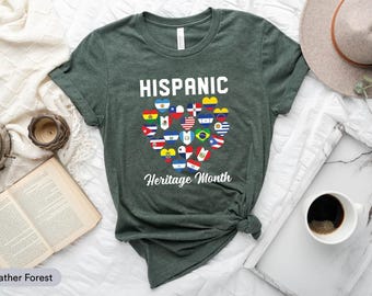 Camiseta del Mes de la Herencia Hispana, Camiseta de Latina Empoderada, Camiseta de Latina Feroz, Camiseta de Orgullo Mexicano, Camiseta de Español, Camiseta de Países Hispanos
