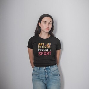 アートは私のお気に入りスポーツシャツ、芸術的な画家シャツ、美術教師シャツ、アート愛好家シャツ、アーティストシャツ、美術学生シャツ、絵画シャツ