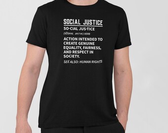 Shirt sociale rechtvaardigheid definitie, liberaal shirt, shirt burgerrechten, shirt Together We Rise, shirt stop racisme, shirt Black Lives Matter