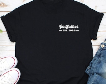 Shirt peetvader est 2022, nieuw peetvadershirt, nieuw peetvadercadeau, shirt grootvader onthullend, shirt voor nieuwe peetvader, peetvadercadeau