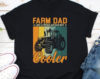 Camiseta de papá granjero, como un papá normal, pero más genial. Camiseta de papá granjero, regalo para papá granjero. Camiseta de granjero. Camiseta de papá granjero. Camiseta de vida granjera.
